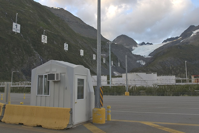 Staging Area for Whittier Tunnel