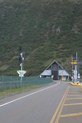 Entrance to Whittier Tunnel