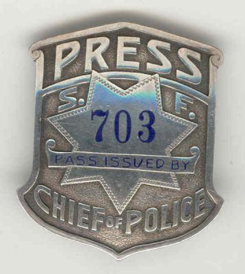 san francisco chief of police press badge