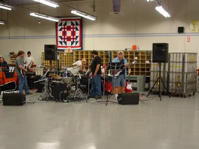 our carrier's band getting ready to rock the house