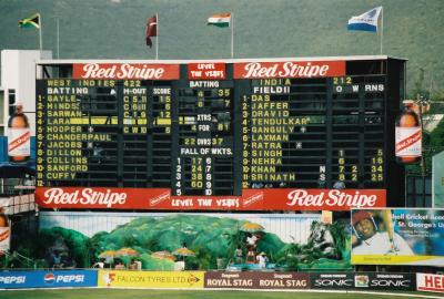 Cricket Scoreboard during West Indies Second Innings 