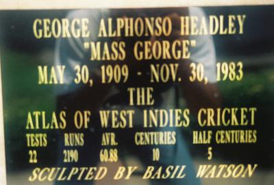 Memmorial Plaque for George Headley at Sabina Park