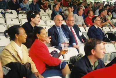 Spectators enjoying the cricket at Lords