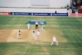 A flashing square cut off Hooper for four by Tendulkar