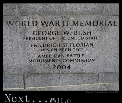 Next - The World War II Memorial
