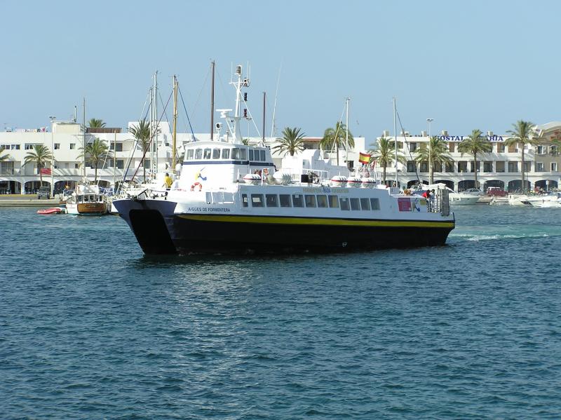 Aigues de Formentera leaving La Savina, Formentera