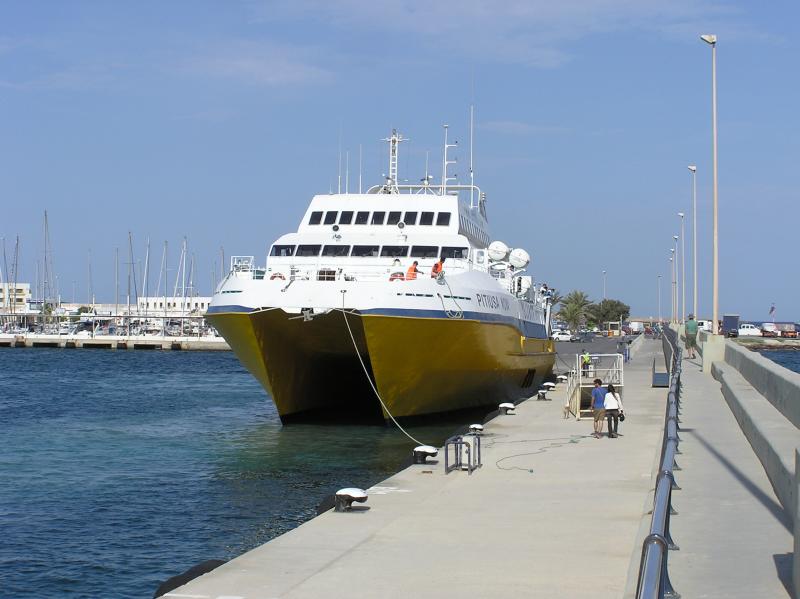 Pitiusa Nova alongside at La Savina