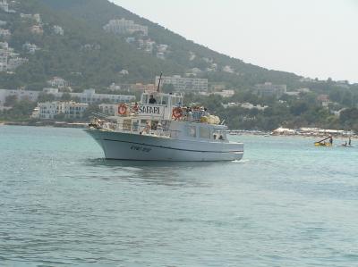 Cala Llonga ferry at Santa Eulalia