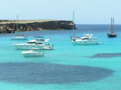 Big Boats at Cala Saona