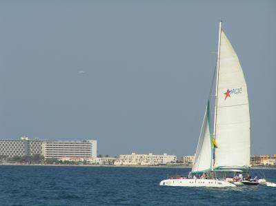 Magic Catamaran, bound for Espalmador