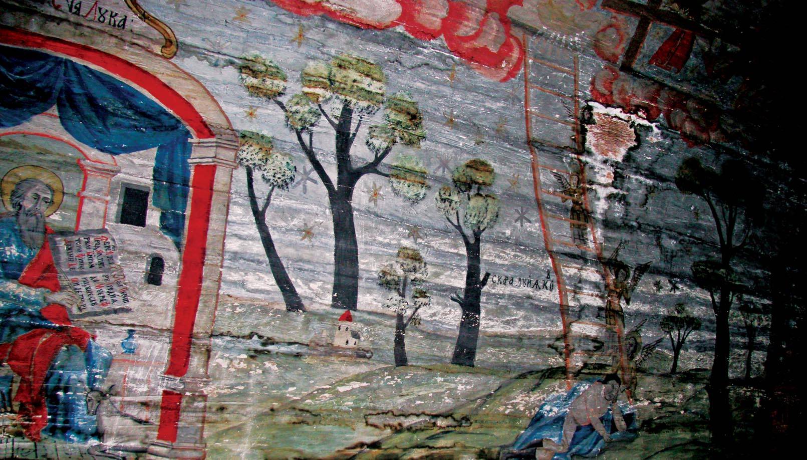Folk Paintings inside church