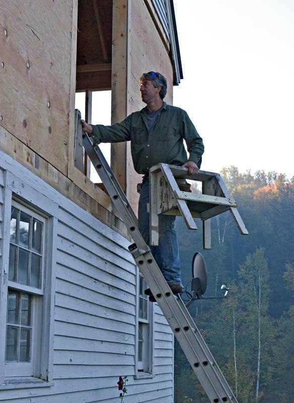 Jim ferrying sawhorse