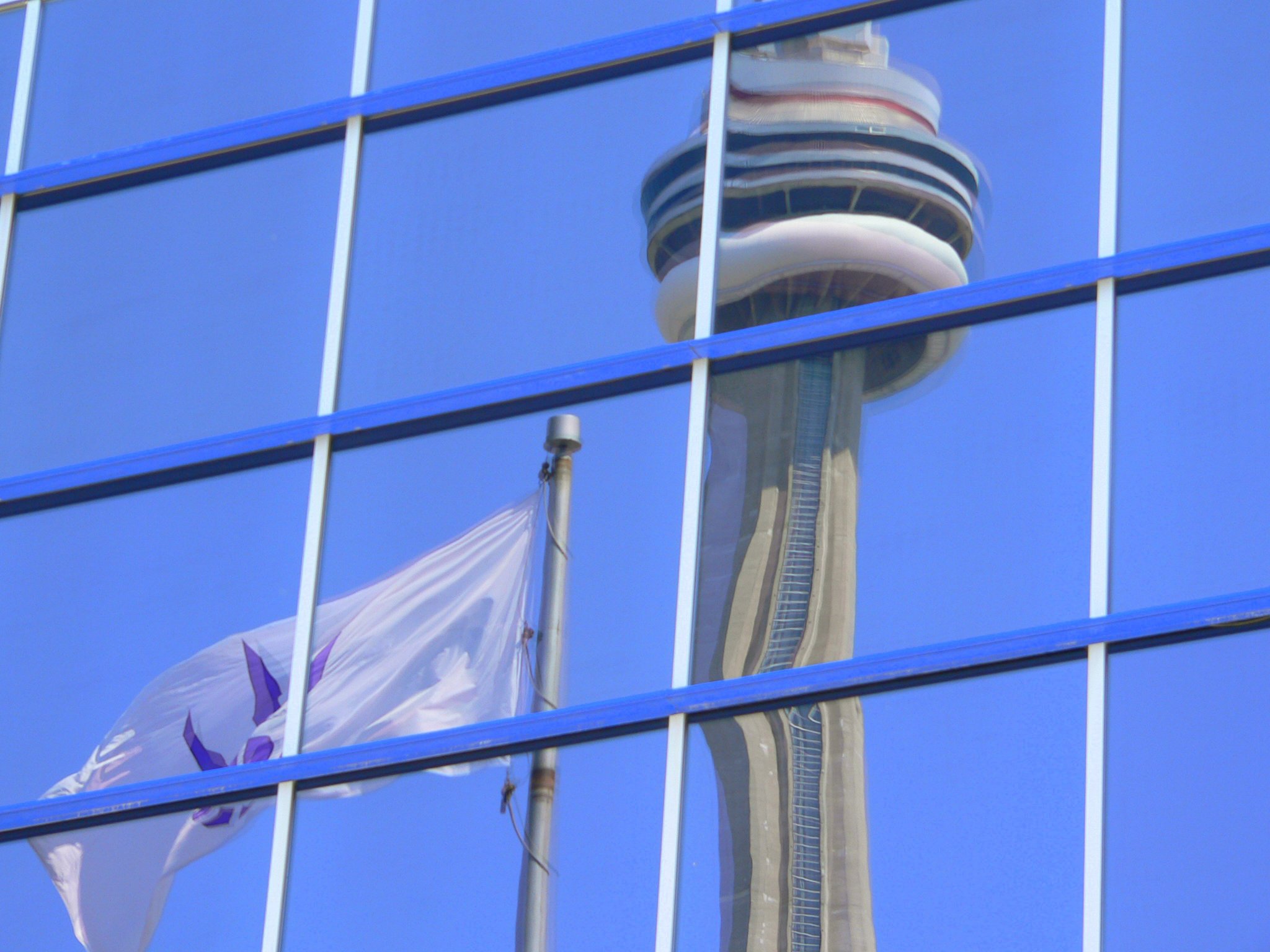 Reflections in the Air Canada Center windows