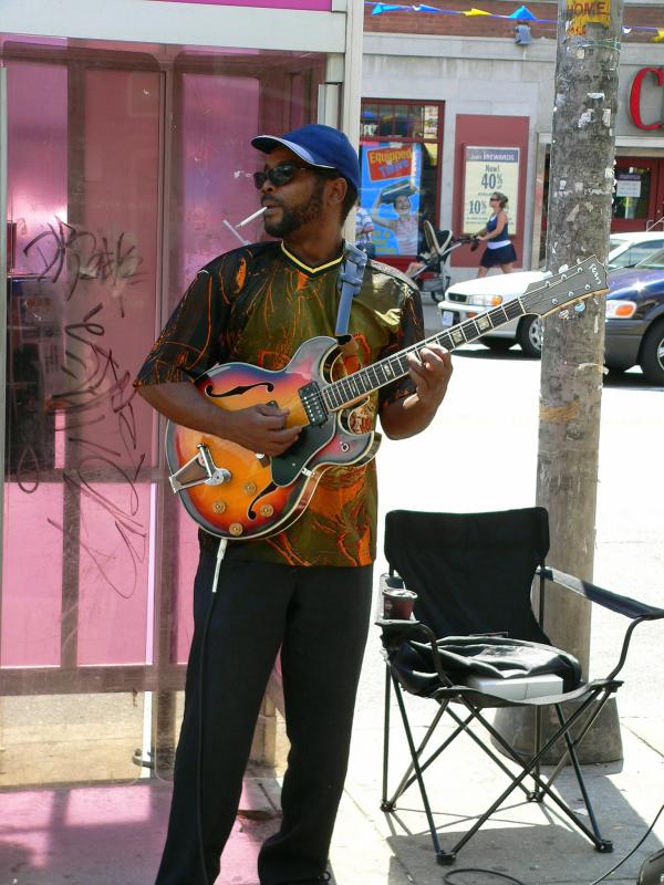 Street musician on Bloor West