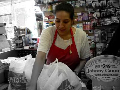 Behind the Counter, ready with a smile....