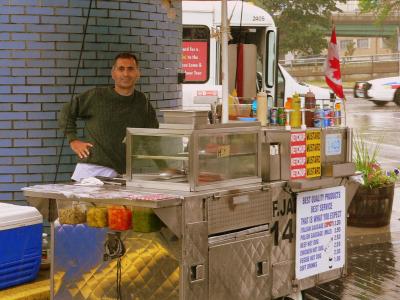 Hot dog vendor....