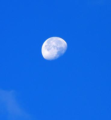 The moon as seen at 7 AM