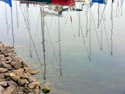 Reflections at the Lakefront Promenade Marina.