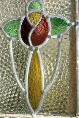 Images of stained glass at the Old Stonehouse in Campbelville