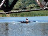 Solo sculler....