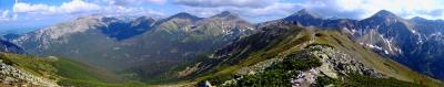 West Tatra: panorama from Ornak ridge