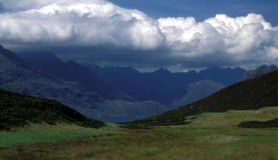 Isle of Skye: clouds above The Cuillin
