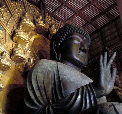 The Great Buddha in Todai-ji temple in Nara
