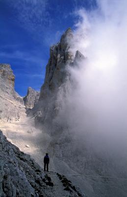 Pale di San Martino: misty mountains