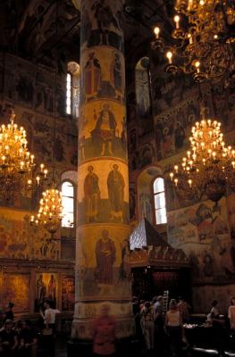 Inside one of the Kremlin's cathedrals