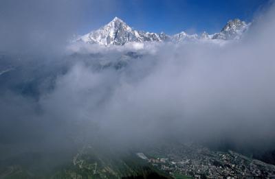 High Alps from above Chamonix
