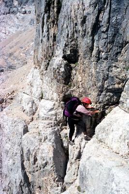  Via ferrata Fr. Berti in the Sorapiss massif