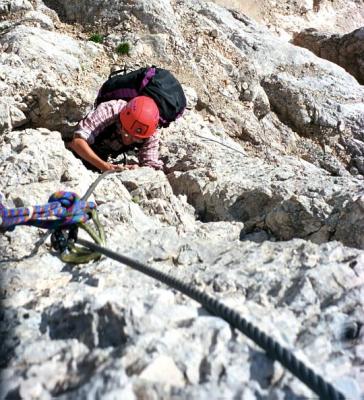  Via ferrata Fr. Berti in the Sorapiss massif