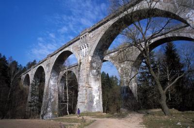 Double viaduct of old railway in Stanczyki village