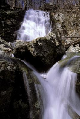 Waterfall in White Oak Canion in Shenandoah Mnts