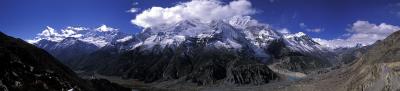Annapurna range from high above Manang