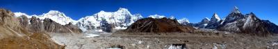 View from Scoundrel View in Gokyo Valley