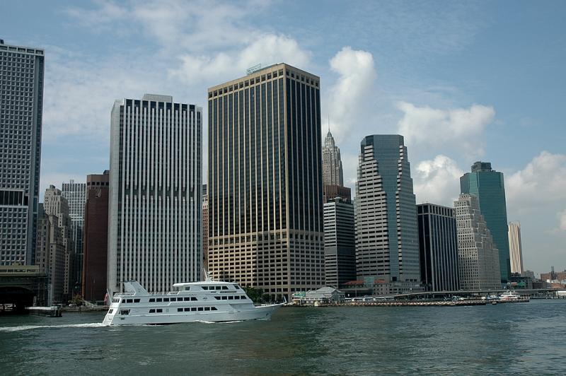 lower Manhattan, from the water