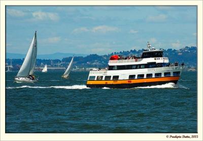 Ferry & sail boats