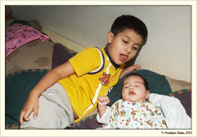 Kunal with little brother Kushal