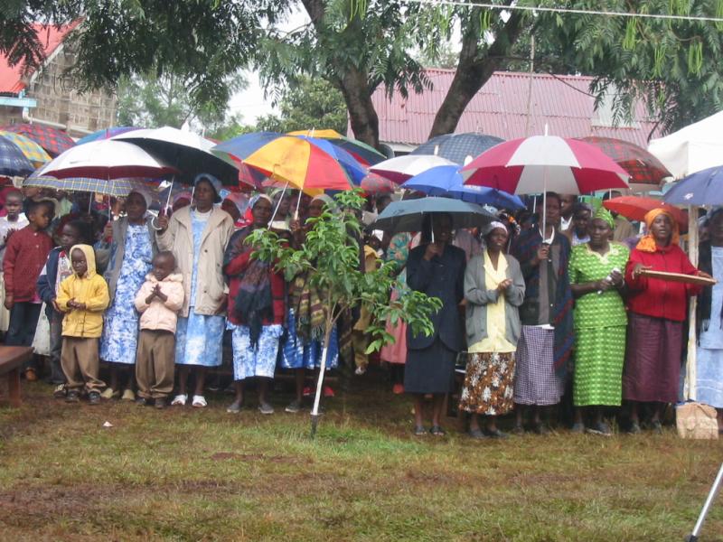 The rain wont spoil the celebration