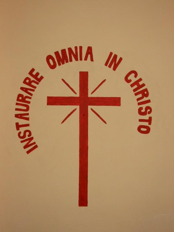 Another mural with the motto of St. Luigi Orione. 2005.