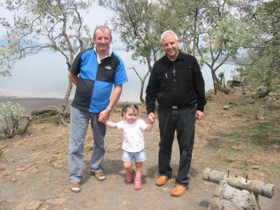 Martin, Tegan and Fr. Marek at Lake Nakuru