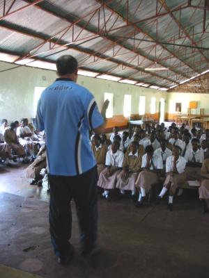 Martin giving a school retreat in 2002.