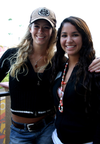 Two Girls On A Patio