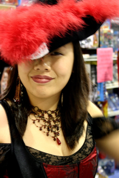 Red Plume Hat
