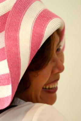 Pink Striped Hat