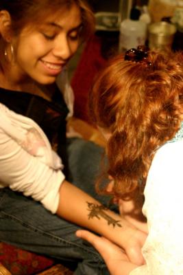 Applying The Henna