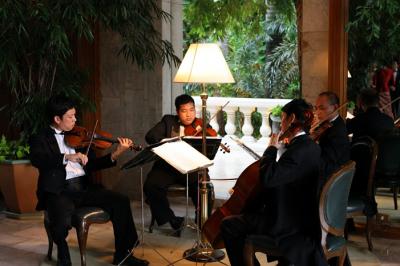 Quartet in the elegant Oriental Hotel: Bangkok