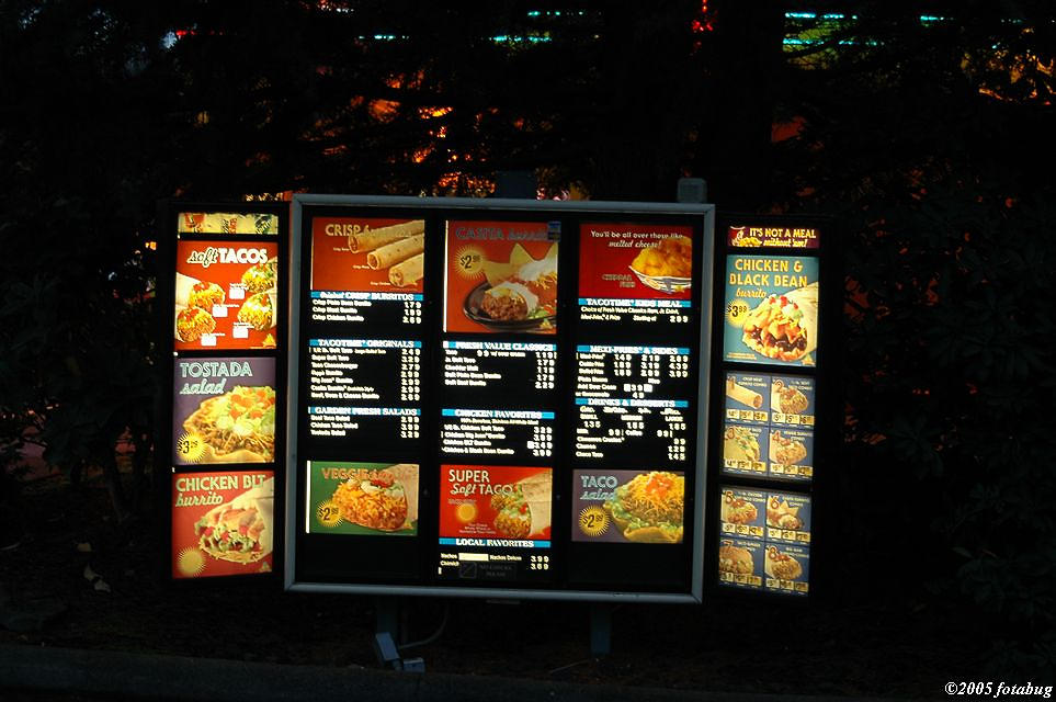 Taco Time Menu