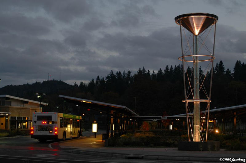 Transit station rain tower #4